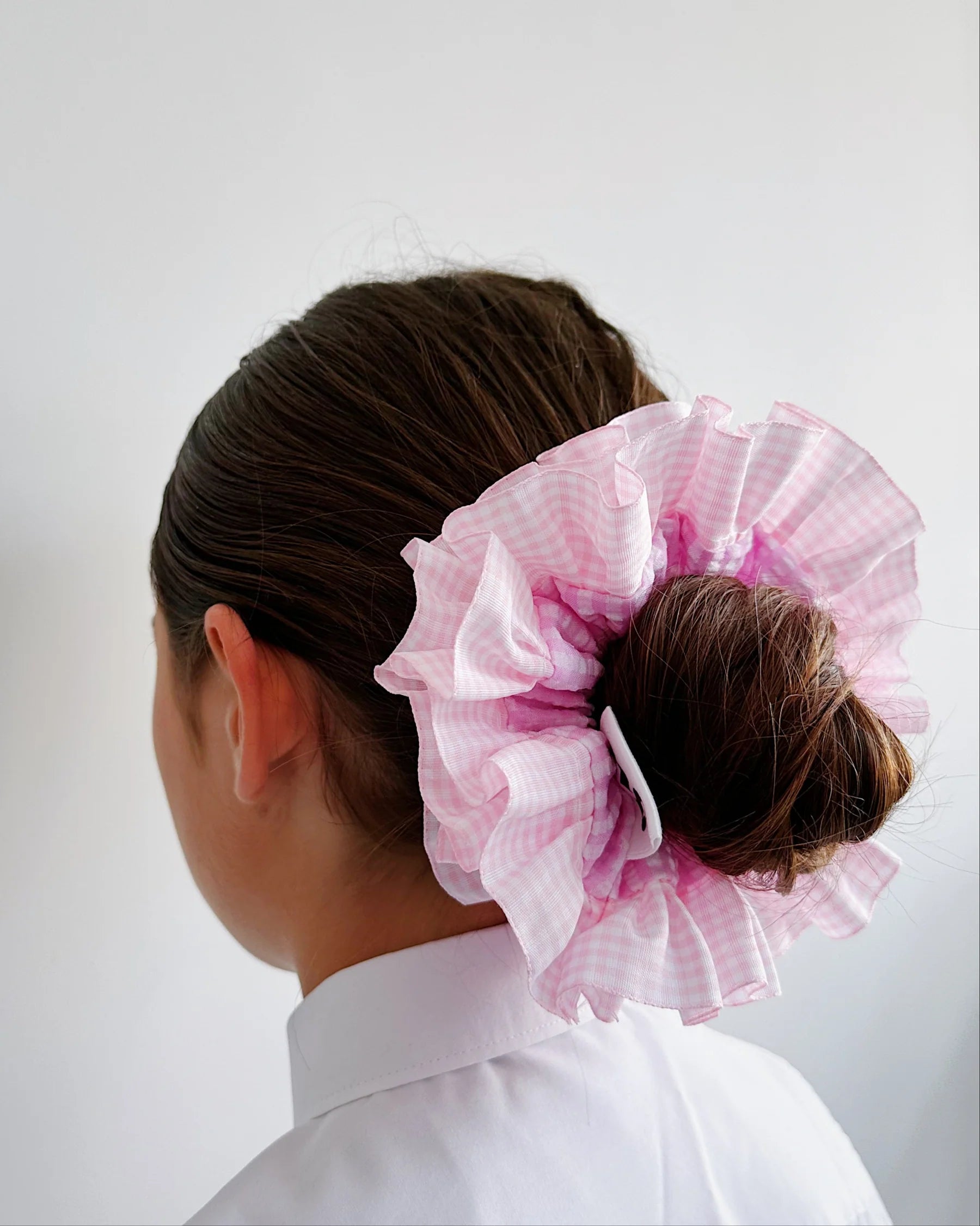 Oversized Gingham Scrunchies