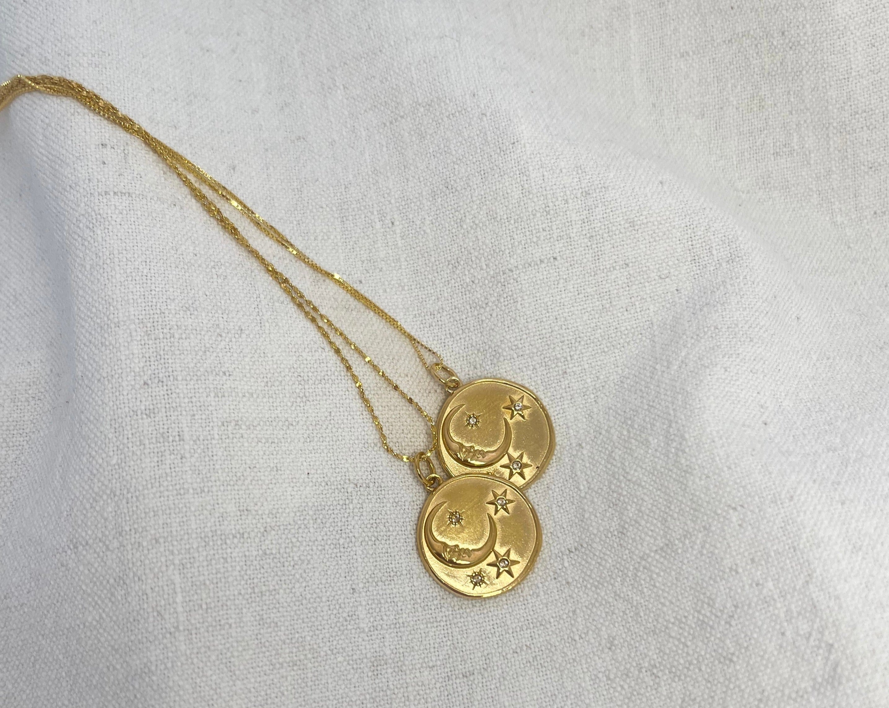 Máni Necklace with figarochain - 18K goldplating
