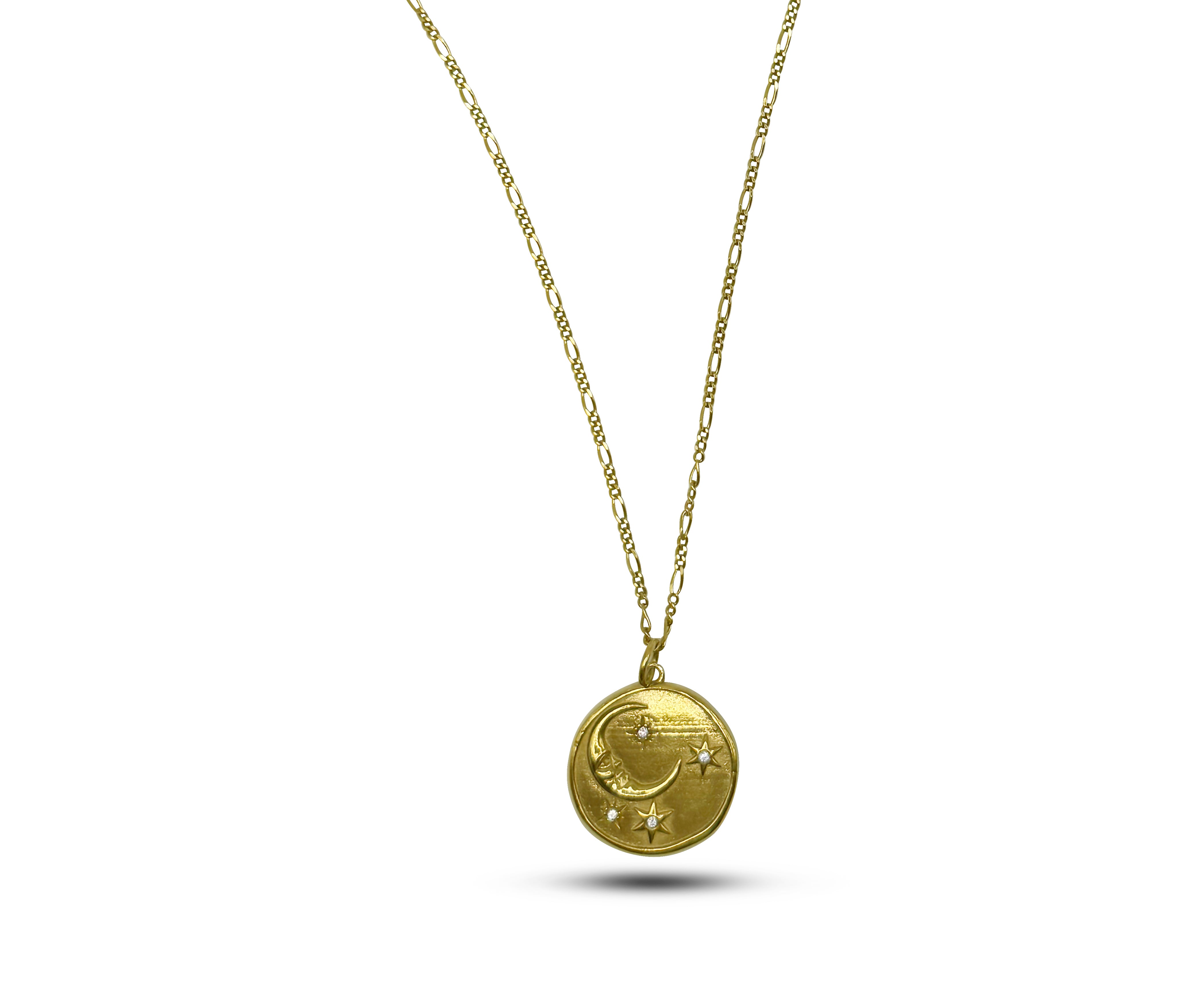 Máni Necklace with figarochain - 18K goldplating