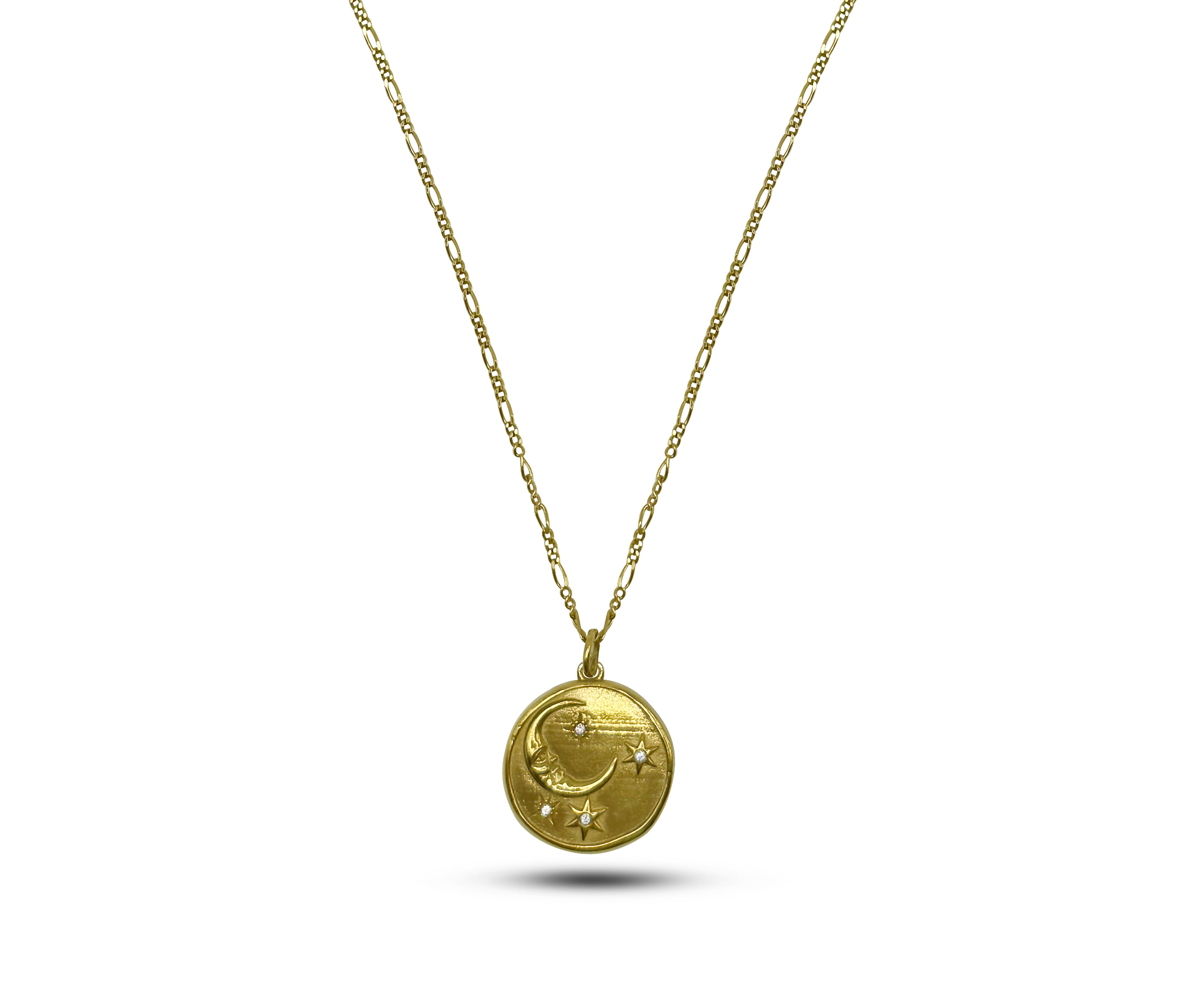 Máni Necklace with figarochain - 18K goldplating