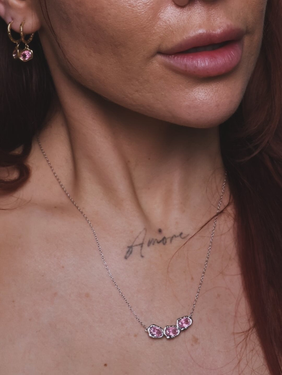 Lava Glacier Necklace - Pink