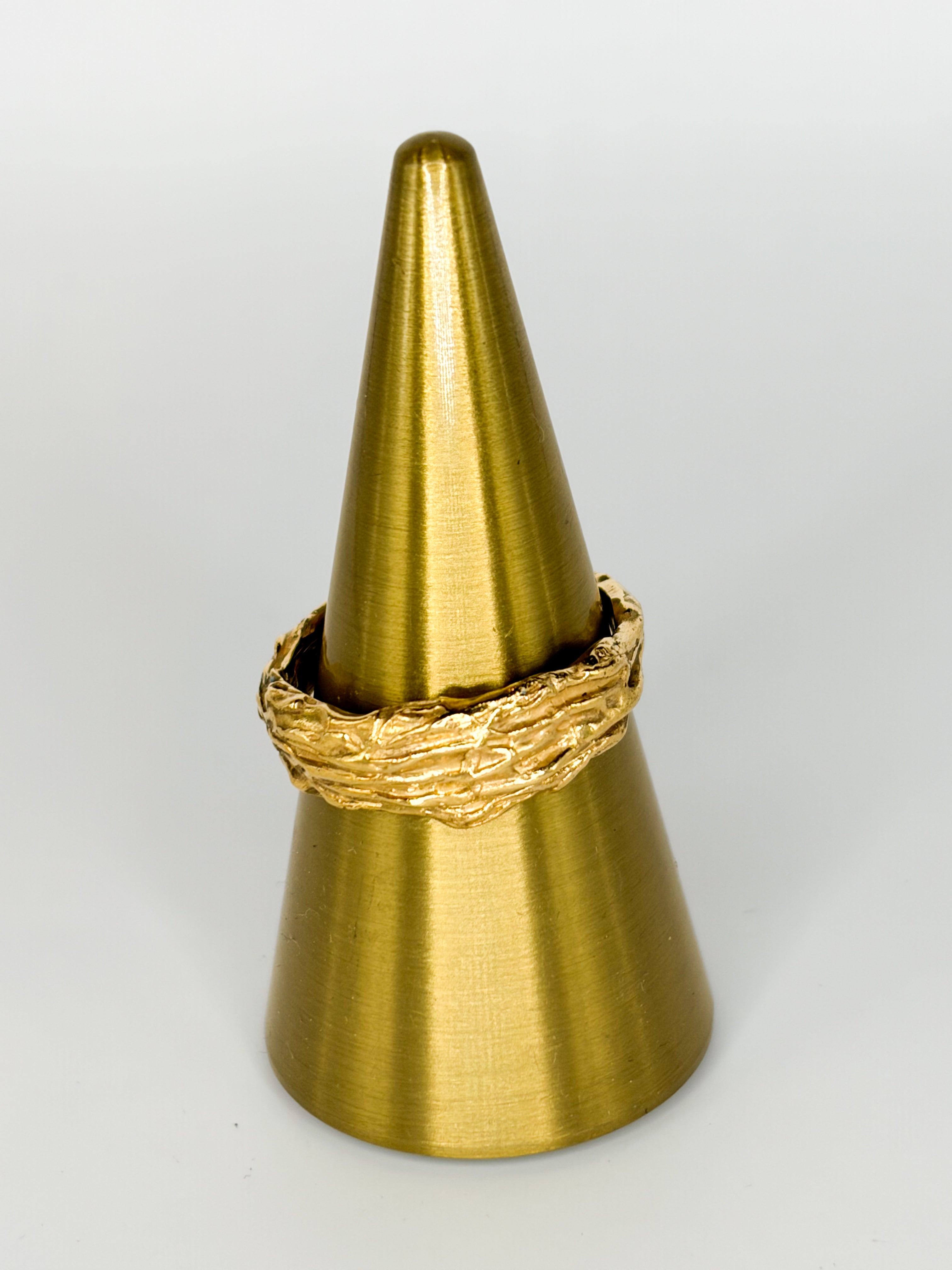One of a kind ring in recycled 925 silver with 18K gold vermeil plating, size 6.5 US / 54mm