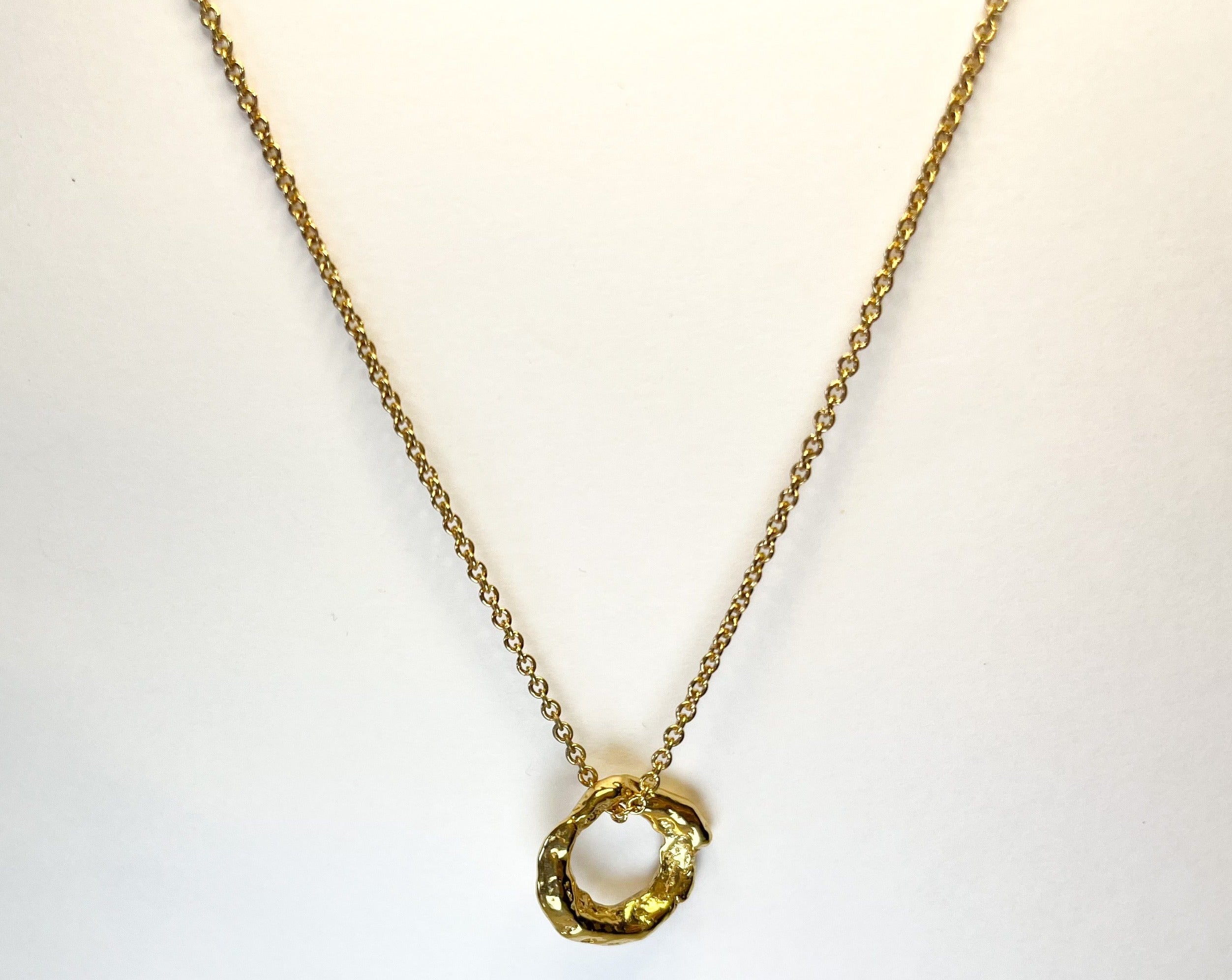 Lava Necklace W. 18 K goldplating