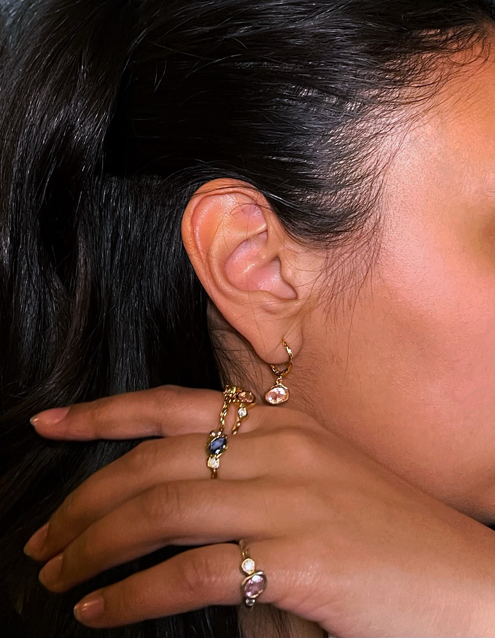 Lava Glacier Earrings- Blue