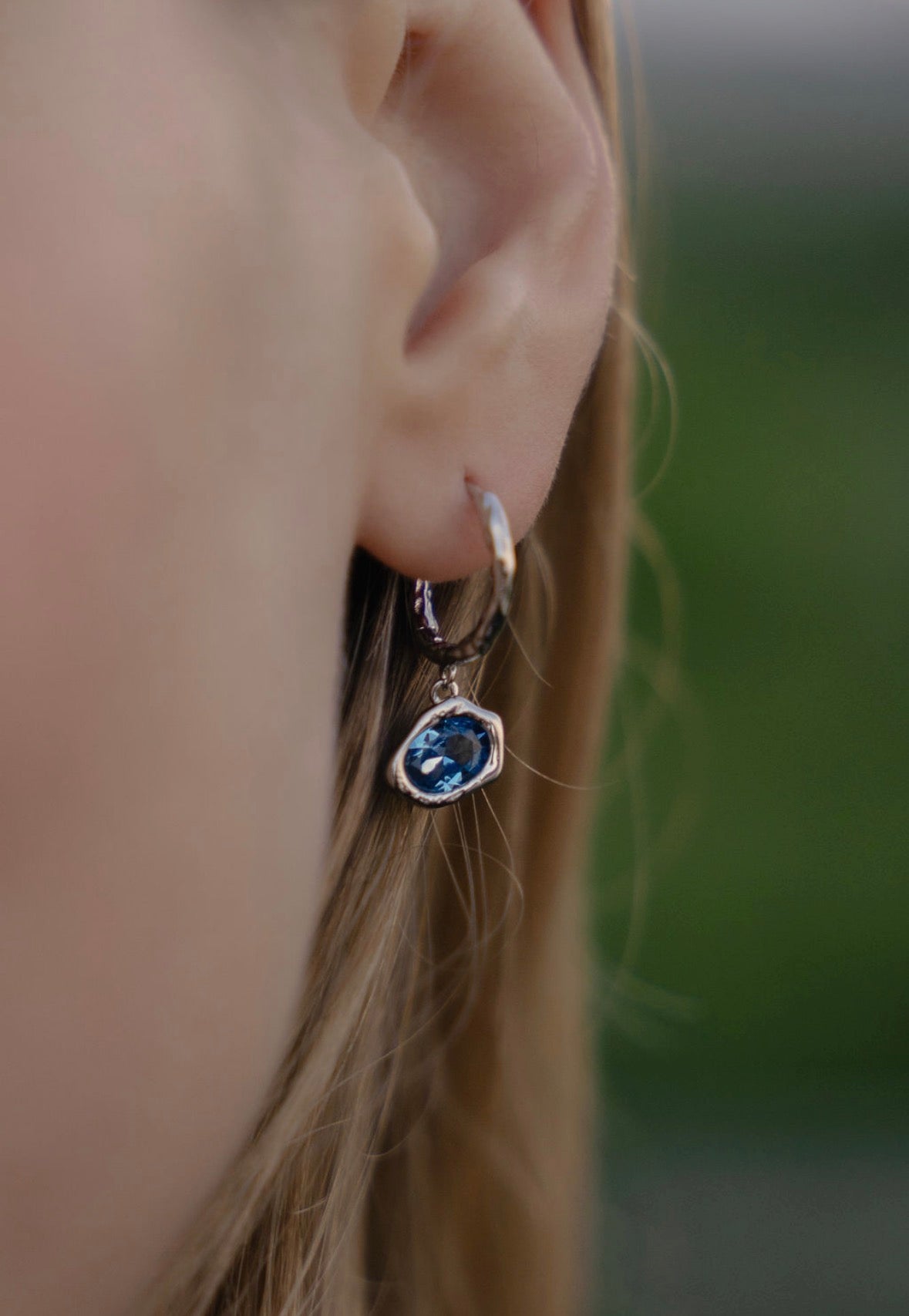 Lava Glacier Earrings - Blue