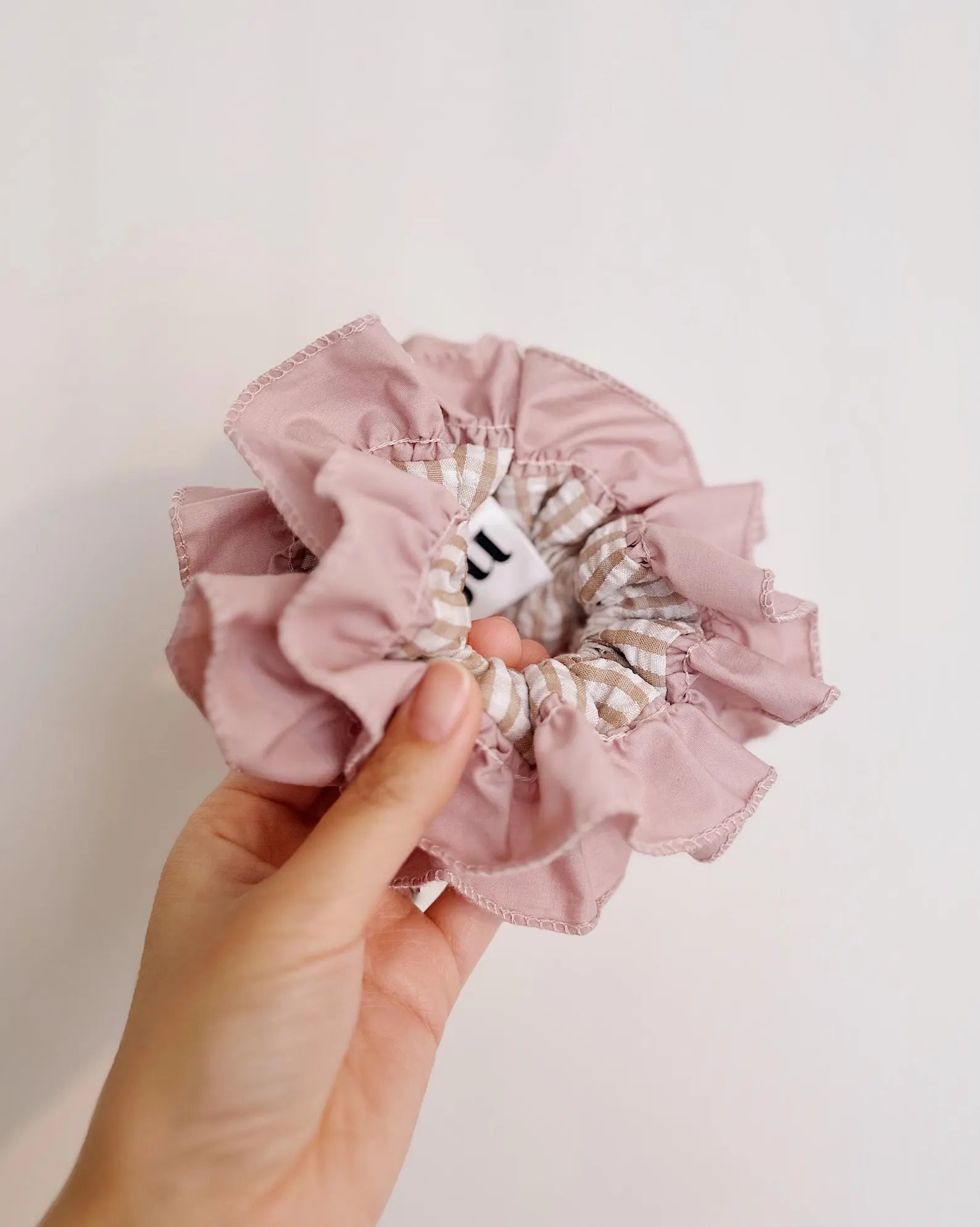 Oversized Gingham Scrunchies