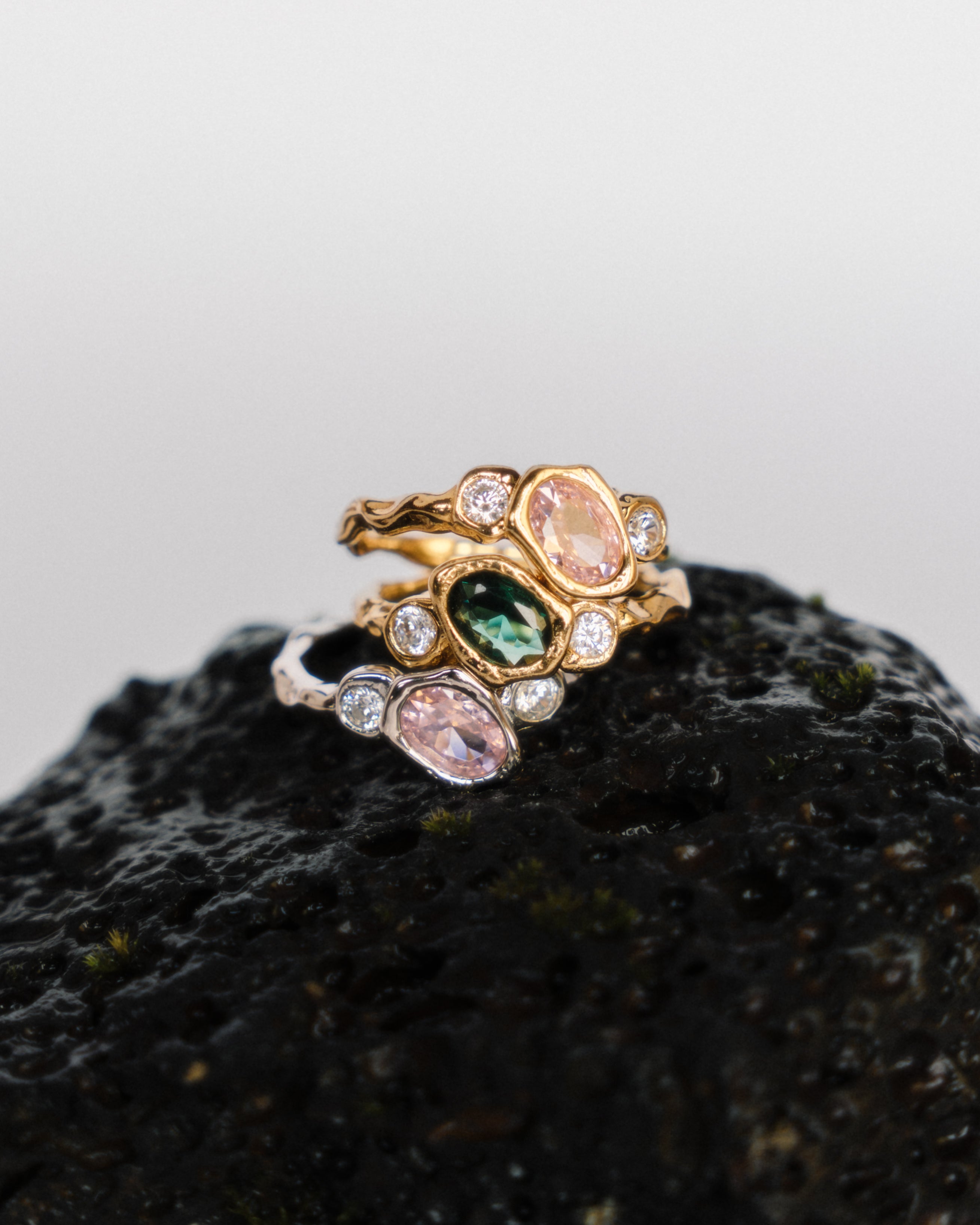 Like Lava Glacier - Pink With 18K goldplating